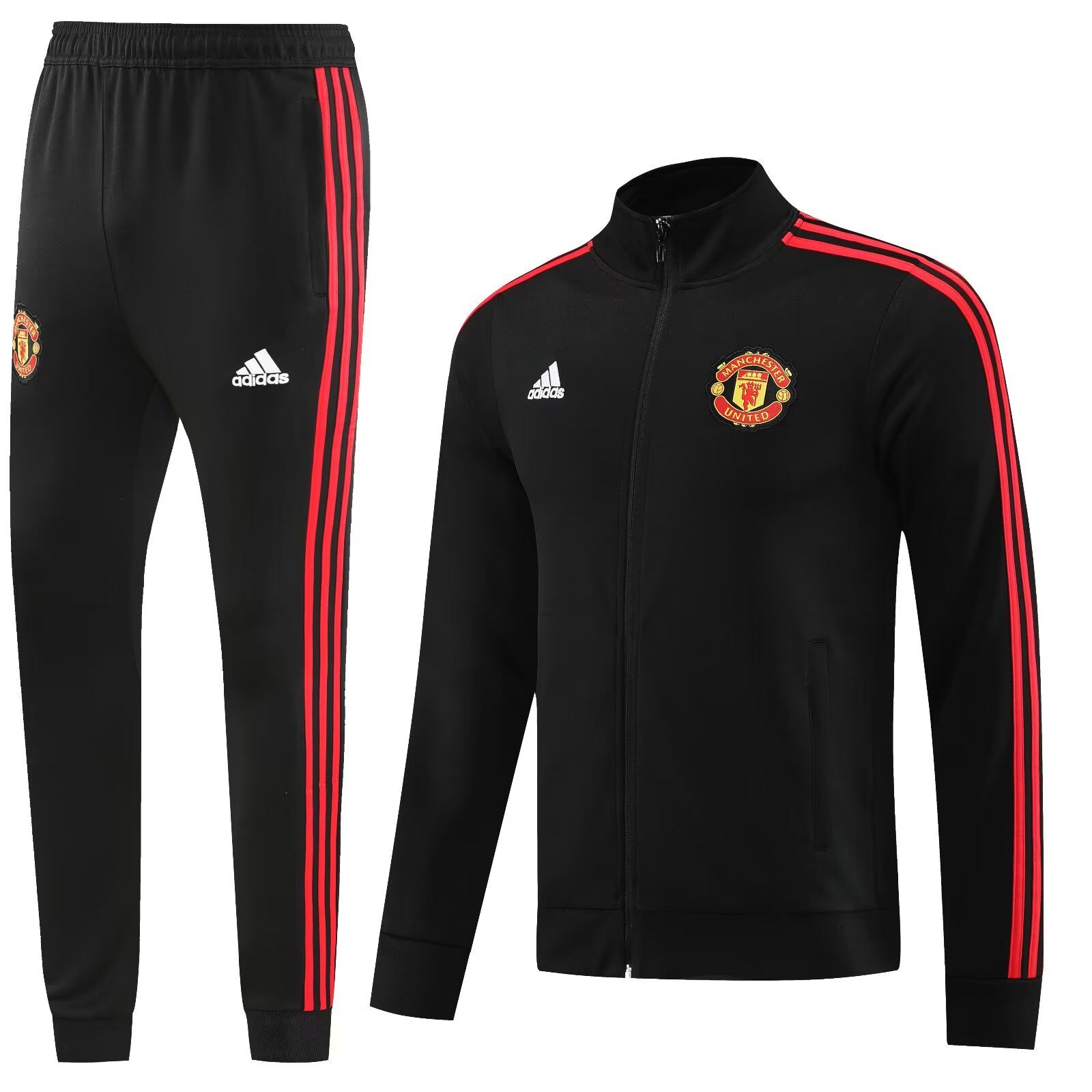AAA Quality Man Utd 23/24 Tracksuit - Black/Red/White